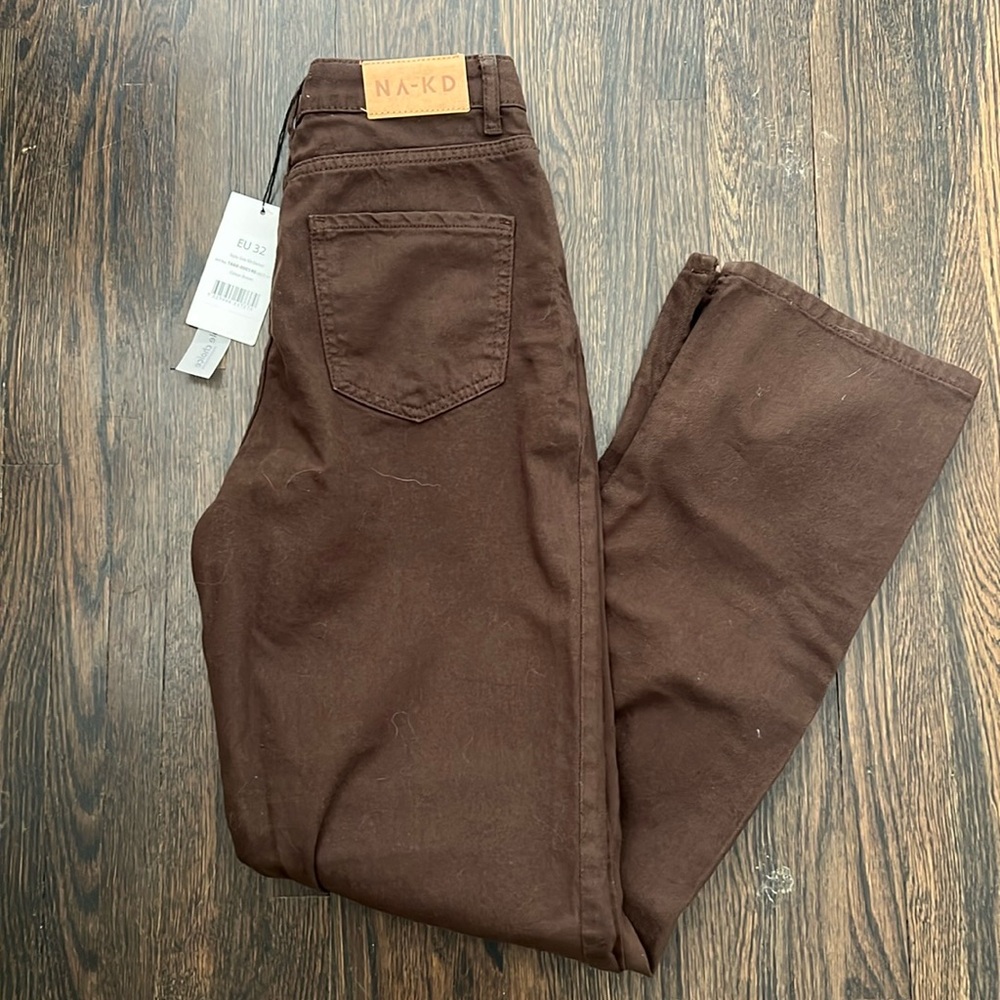 NA-KD Brown Jeans NWT